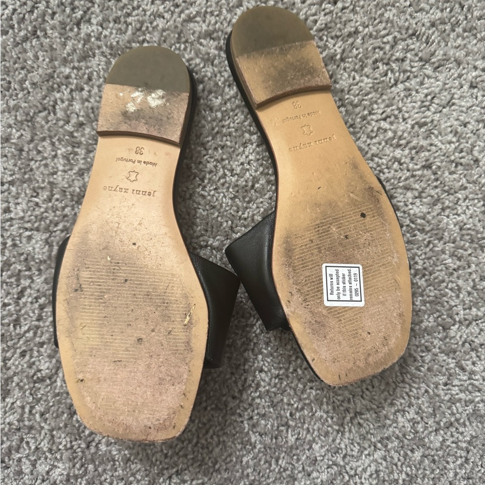 Jenni Kayne Black Leather Sandals - Picture 3 of 3